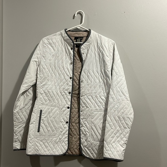 RENUAR white/cream button down puffer jacket - Picture 1 of 9